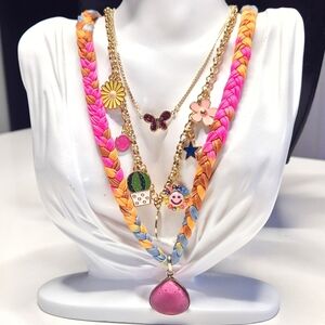 Fun Floral Happy Jewelry Set Necklaces & Earings